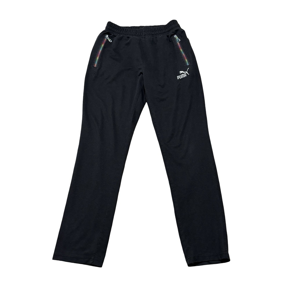 Puma Youth Girls Sweatpants Black / Multi Size Large (12-14) 25 x 27